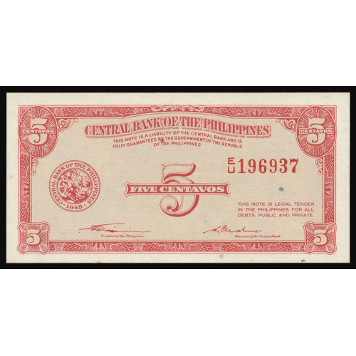 Philippines, 5 Centavos 1949