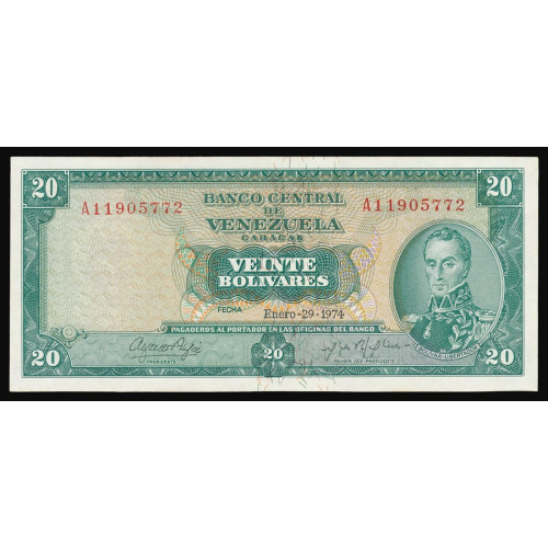 Venezuela, 20 Bolivares 1974