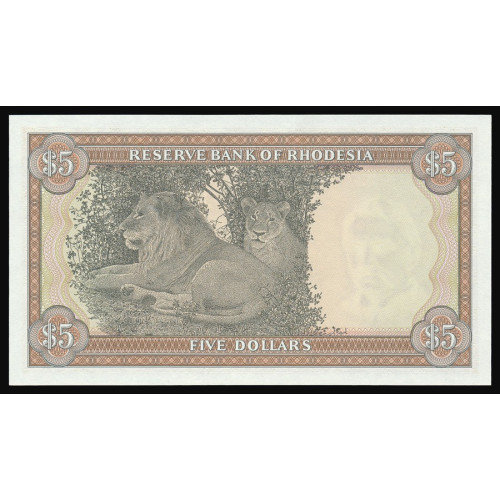 Rhodesia, 5 Dollars 20.10.1978