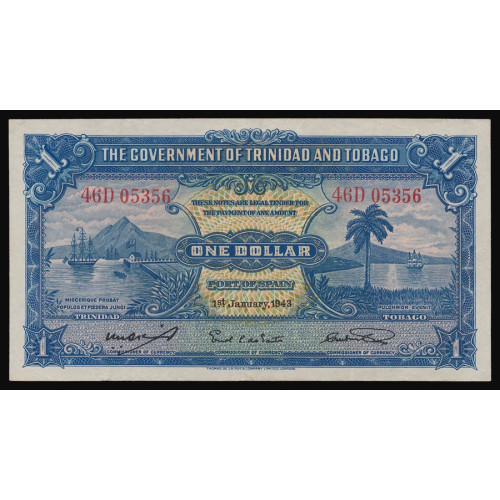 Trinidad & Tobago, 1 Dollar 1943, 46D 05356