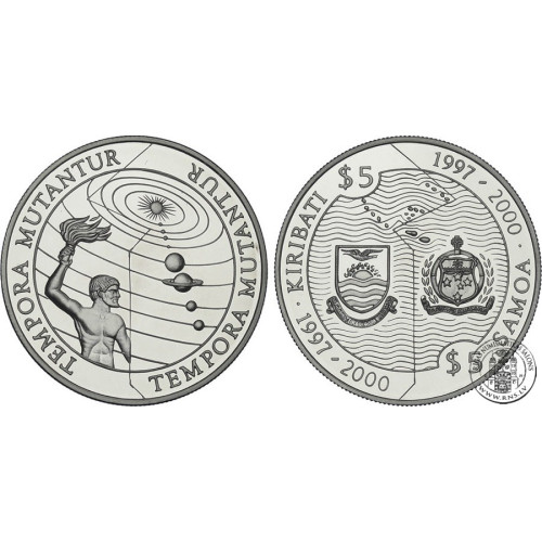 Samoa / Kiribati, 5 Tala + 5 Dollars 1997, Solar system