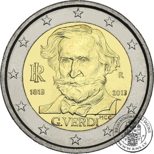 Italy, 2 Euro 2013, 200th Anniversary of the Birth of Giuseppe Verdi