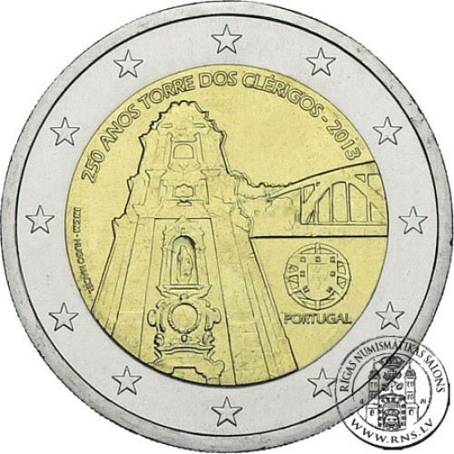 Portugal, 2 Euro 2013, 250 Years of the Torre dos Clerigos