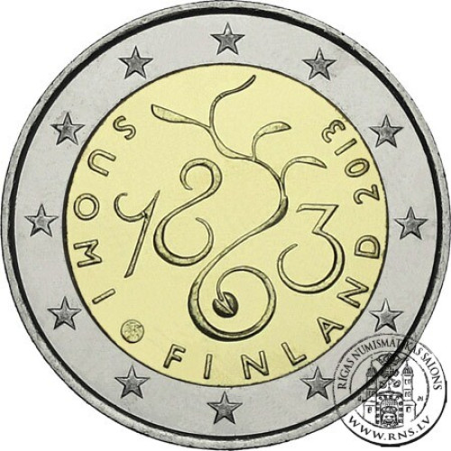 Finland, 2 Euro 2013, 150th Anniversary of Parliament of 1863