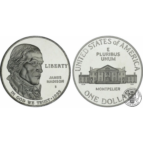 United States, 1 Dollar 1993, James Madison