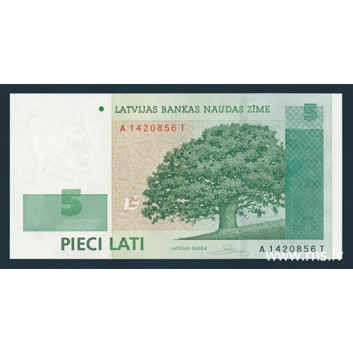 Latvia, 5 Lati 2007