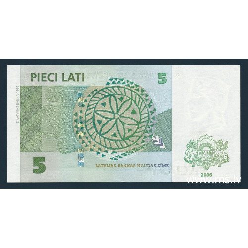 Latvia, 5 Lati 2006