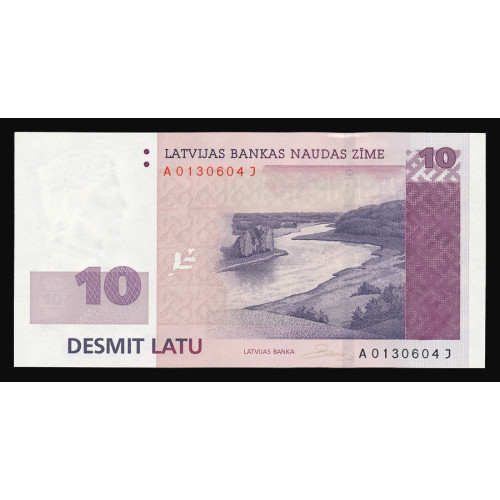 Latvia, 10 Latu 2008