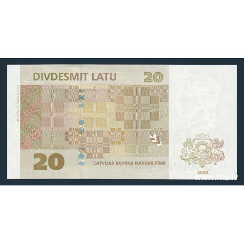 Latvia, 20 Latu 2009