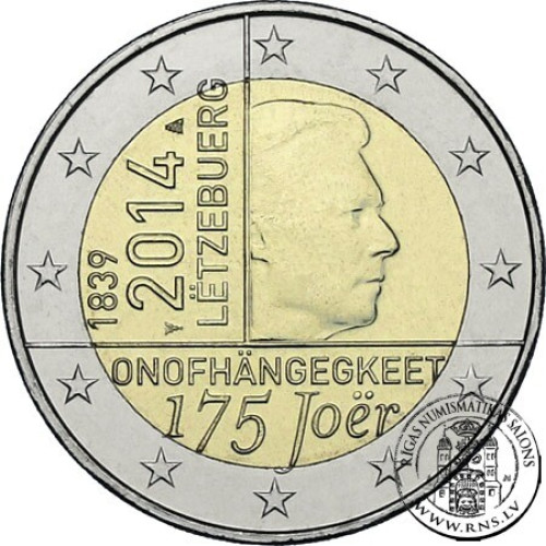 Luxembourg, 2 Euro 2014, 175 Years of Independence