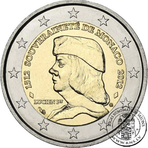 Monaco, 2 Euro 2012, The 500th anniversary of the foundation of Monaco Sovereignty