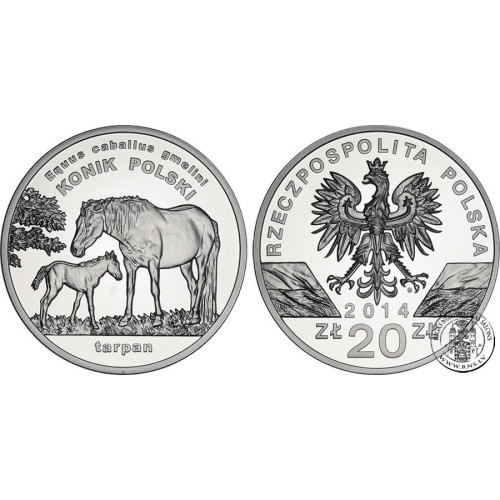 Poland, 20 Zlotych 2014, Polish konik horse