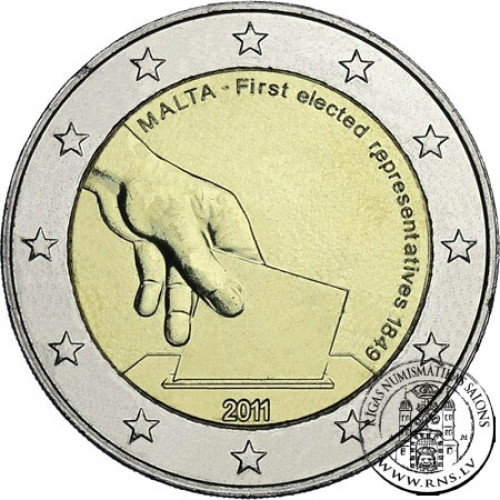 Malta, 2 Euro 2011, First election of representatives in 1849 