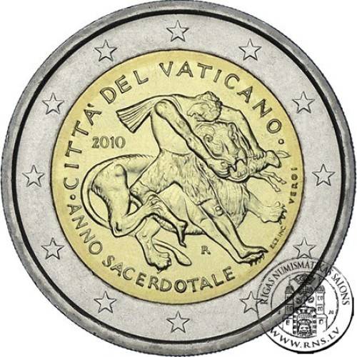 Vatican, 2 Euro 2010, Year of Priests