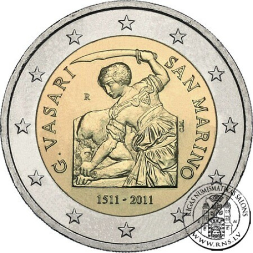 San Marino, 2 Euro 2011, 500th Anniversary of the birth of Giorgio Vasari