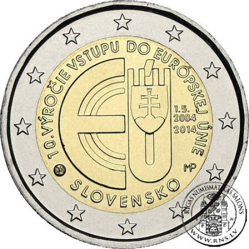 Slovakia, 2 Euro 2014, 10 Years of Slovakian Membership in European Union