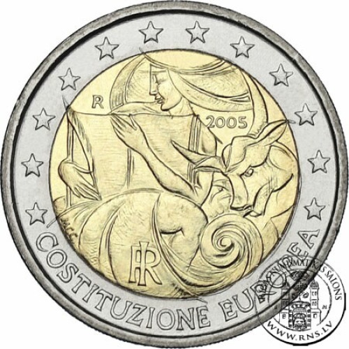 Italy, 2 Euro 2005, 1st Anniversary of the Signing of the European Constitution