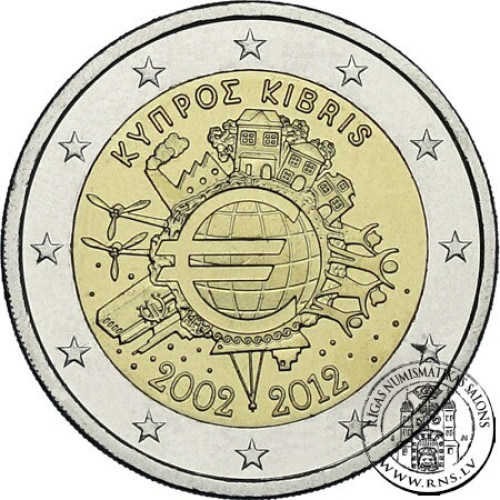 Cyprus, 2 Euro 2012, Ten Years of Euro