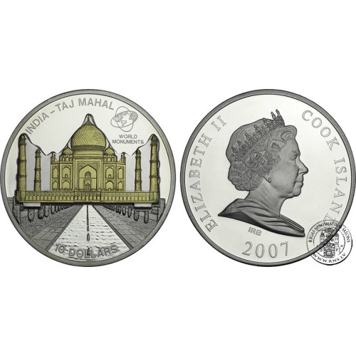 Cook Islands, 10 Dollars 2007, Taj mahal