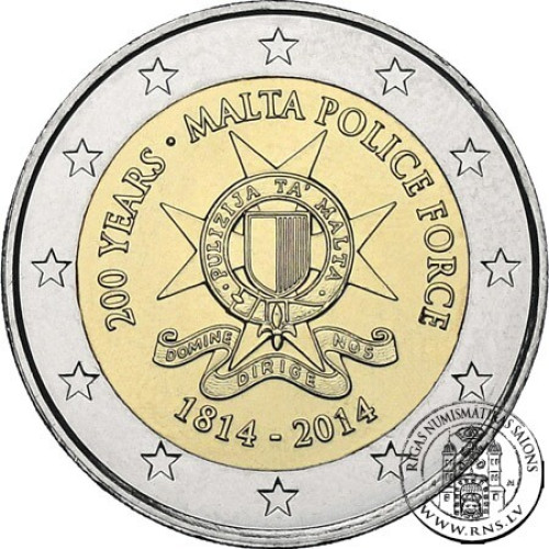 Malta, 2 Euro 2014, 200 Years Malta Police Force