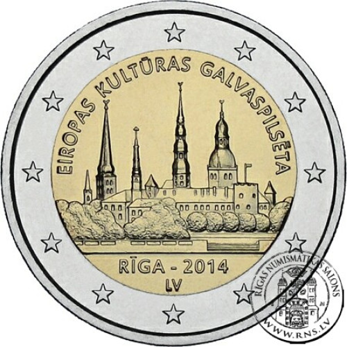 Latvia, 2 Euro 2014, Riga - European Capital of Culture