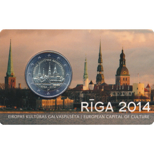 Latvija, 2 Euro 2014, Rīga - Eiropas kultūras galvaspilsēta (BU) (coincard)