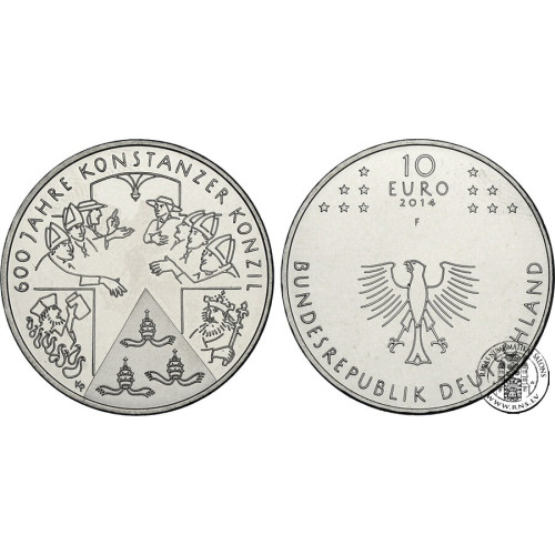 Germany, 10 Euro 2014, 600th Council of Constance