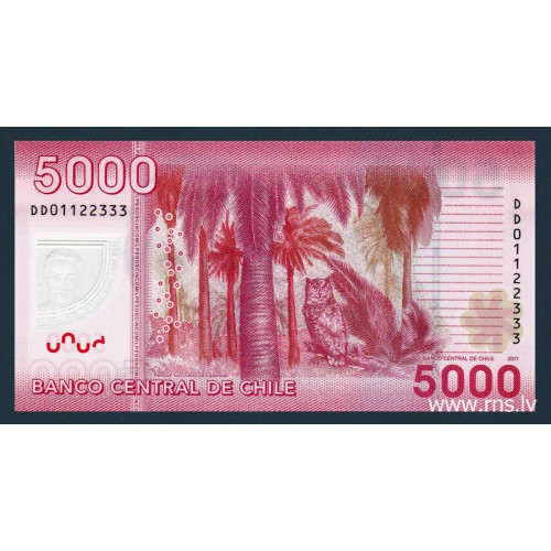 Chile, 5000 Pesos 2011 (Polymer)