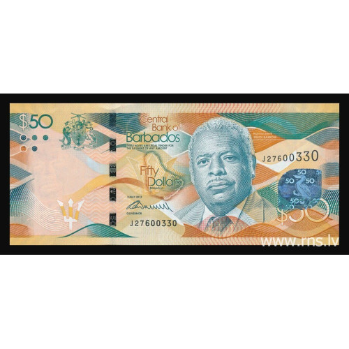 Barbados, 50 Dollars 2013