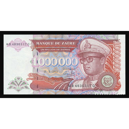 Zaire, 1000000 Zaires 1993