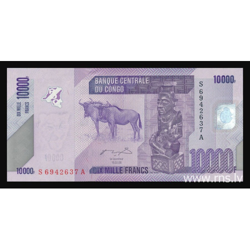 Congo Democratic Republic, 10000 Francs 2006