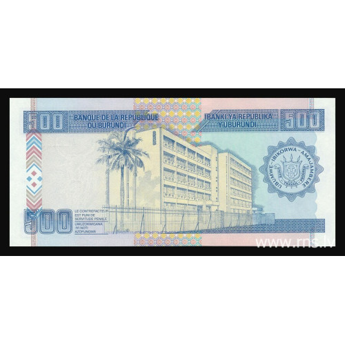 Burundi, 500 Francs 1999