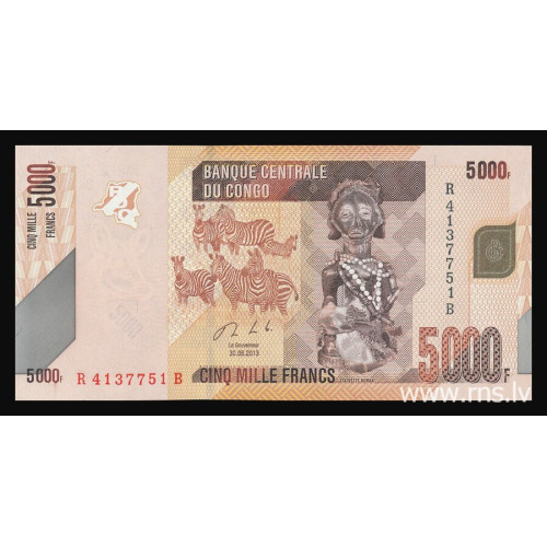 Congo Democratic Republic, 5000 Francs 2013