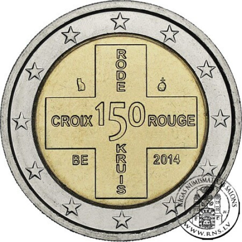 Belgium, 2 Euro 2014, Red cross (coincard)