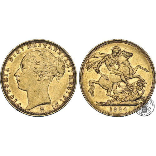 Australia, 1 Sovereign 1884 M