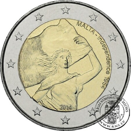 Malta, 2 Euro 2014, 50 Years of Independence