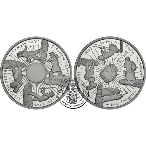 Latvia, 5 Euro 2014, Coin of the Seasons