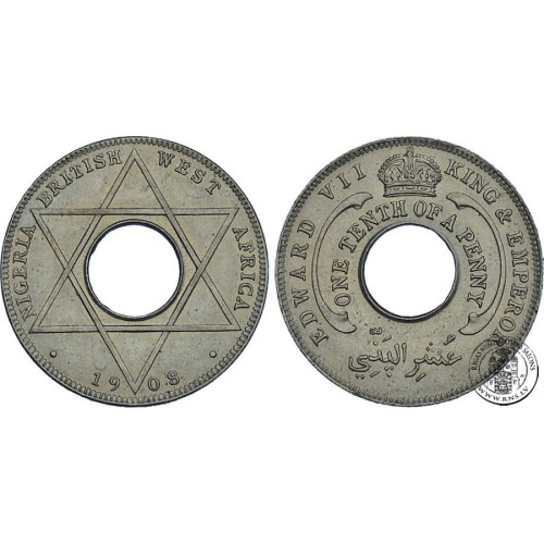 British West Africa, 1/10 Penny 1908