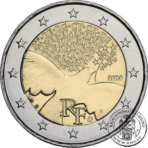 France, 2 Euro 2015, 70 Years of United Nations