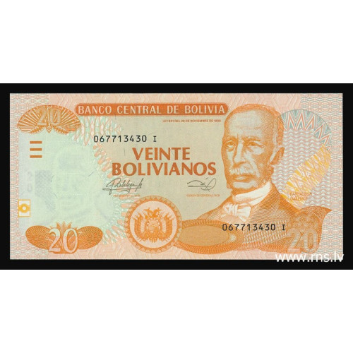 Bolivia, 20 Bolivianos 2011