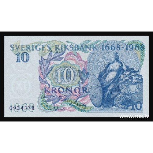 Sweden, 10 Kronor 1968, Commemorative