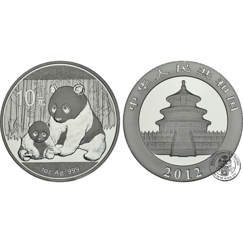 China, 10 Yuan 2012, Panda (1 Oz)