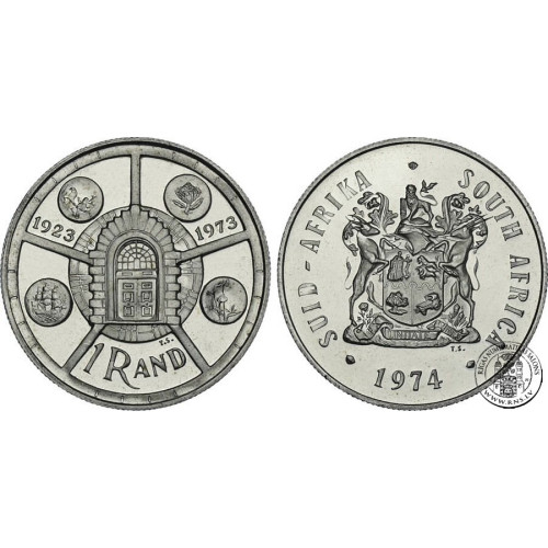 South Africa, 1 Rand 1974, 50th Anniversary of Pretoria Mint