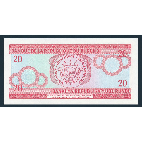 Burundi, 20 Francs 2005