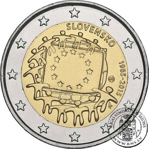 Slovakia, 2 Euro 2015, 30 Years of the EU Flag