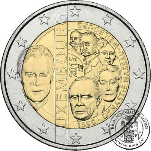 Luxembourg, 2 Euro 2015, 125th anniversary of the House of Nassau-Weilburg