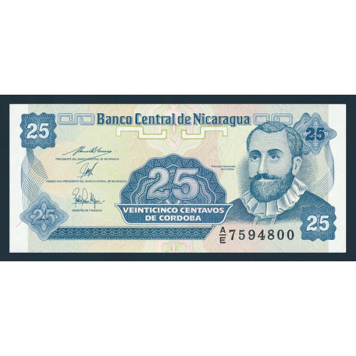 Nicaragua, 25 Centavos 1991