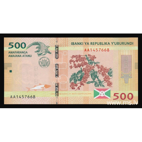 Burundi, 500 Francs 2015