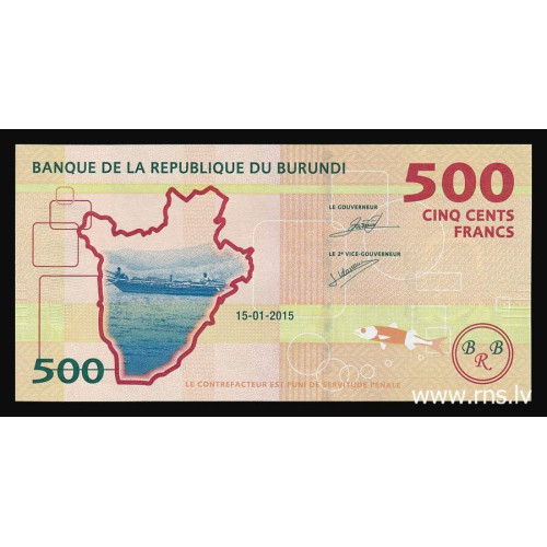 Burundi, 500 Francs 2015