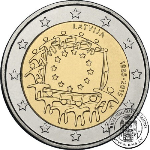 Latvia, 2 Euro 2015, 30 Years of the EU Flag